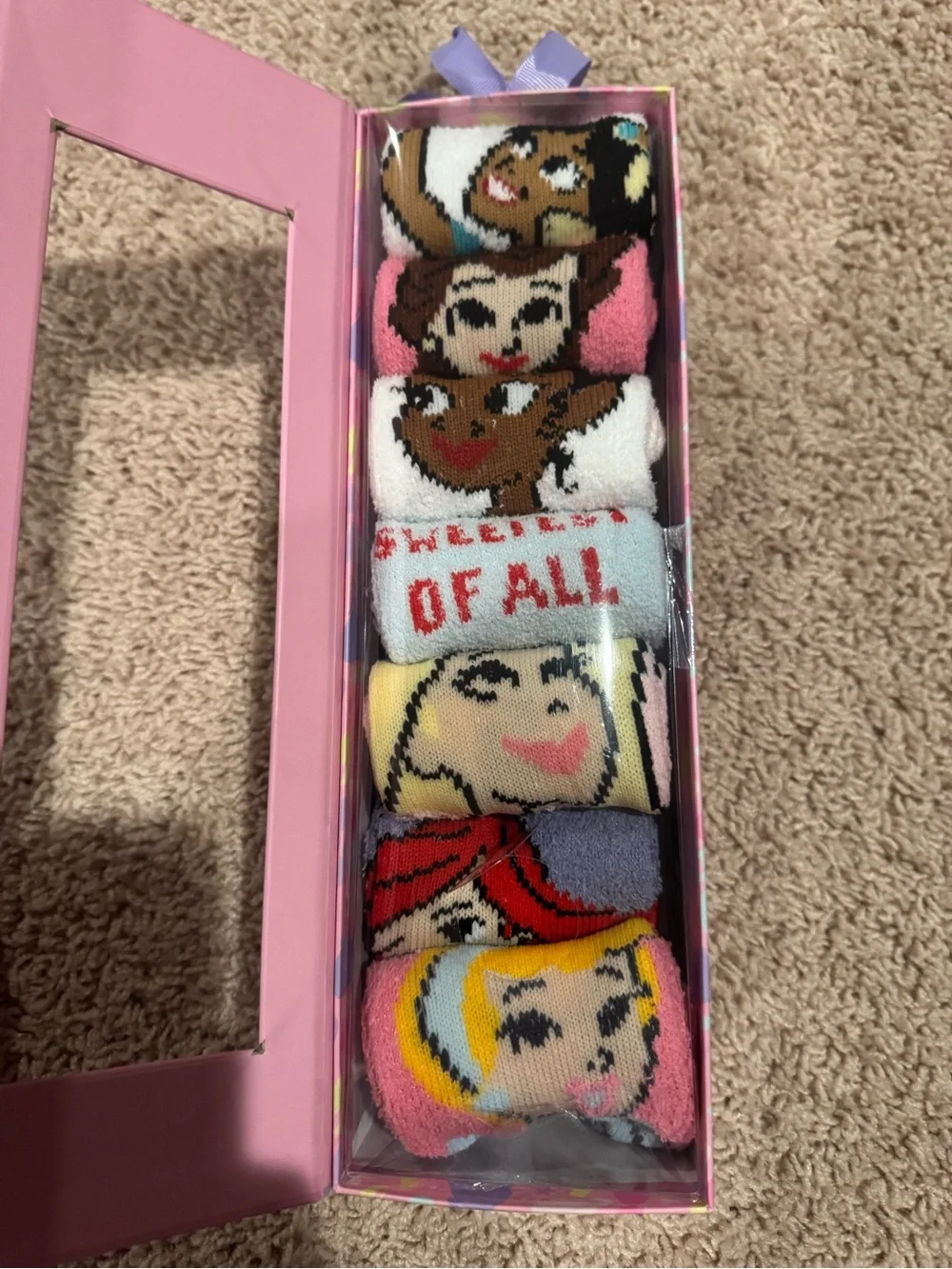Disney Princess 7 Days of Cozy Socks - Pink Packaging